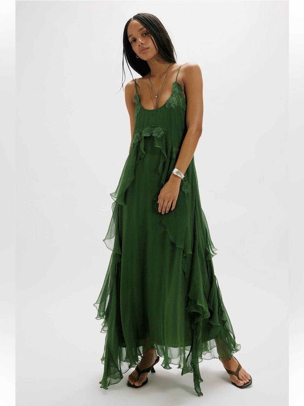 NWT NIGEL PRESTON FLOATING ANGEL CHIFFON MAXI DRESS